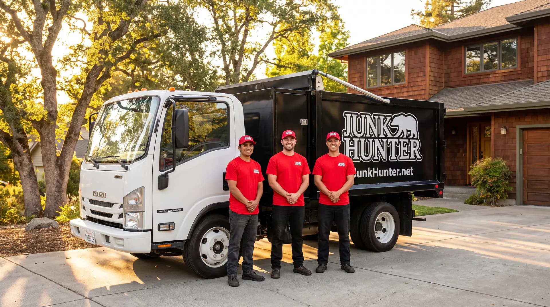 JunkHunter team removing junk from Bay Area home